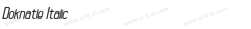 Doknatle Italic字体转换